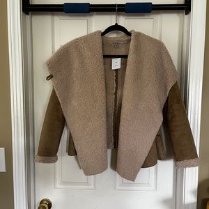 Faux suede/shearling jacket